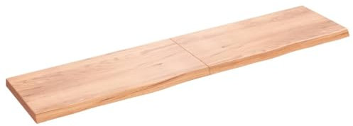 Schreibtischplatte Werkbankplatte DIY Stabile Bürotischplatte Tischplatte Werkbankplatte Echtholz-Furnier, Perfekt für höhenverstellbare Schreibtische, Hellbraun 220x50x(2-6) cm