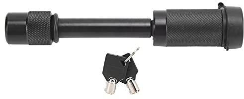 Lucchetto per Ricevitore per Gancio di Traino, Lucchetto per Gancio di Traino Antifurto Carrello Rimorchio Serratura per Gancio di Traino con Perno Piegato da 5/8 Pollici con 2 Chiavi (Nero)