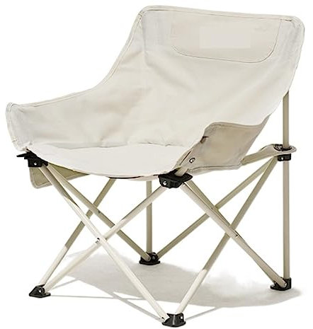 TOTIKI Klappstuhl Camping Klappstuhl, Tragbare Rückenlehne, Angelhocker, Regiestuhl, Strand-Lounge-Stuhl, Campingstuhl Klappstuhl Outdoor(White)