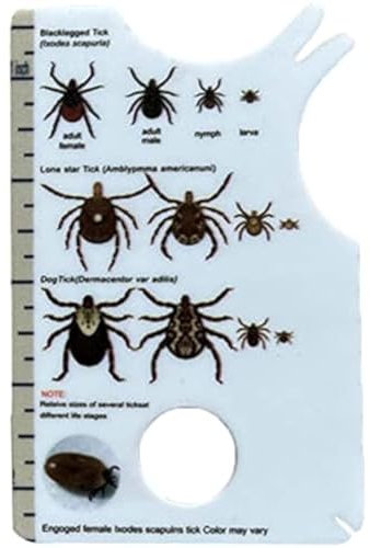 Bivwopei Tick Card,Tick Remover Tools,Lice Comb,Tick Remover for Dogs, for Dogs Cats Humans Horses