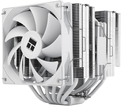 Thermalright Peerless Assassin 140 - Enfriador de CPU blanco, 6 tubos de calor para refrigeración de PC, torres duales y ventiladores PWM duales, enfriador de aire de CPU de computadora para AMD: AM4