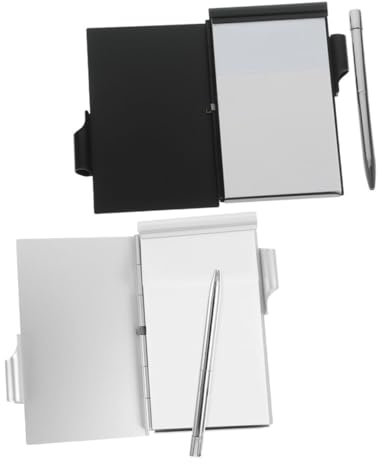 NUOBESTY 2sätze Aluminium Notizbuch Mit Stift Tragbares Notizbuch Teiliges Und Elegantes Design Für Büro Und Unterwegs Und Praktische Nutzung