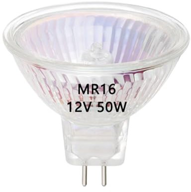 AHEVO MR16 Halogen Light Bulbs, 50W 12V, GU5.3 Bi-Pin Base MR16 Halogen Spotlight Bulbs, 2800K Warm White,‎ Dimmable, Pack of 4