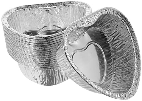 STOBAZA 100 Pezzi Pirottini in Alluminio per Pudding e Cupcake | Argento, Alluminio/tinfoil, Distribuzione del Calore Uniforme, Pratici da Trasportare e Riporre
