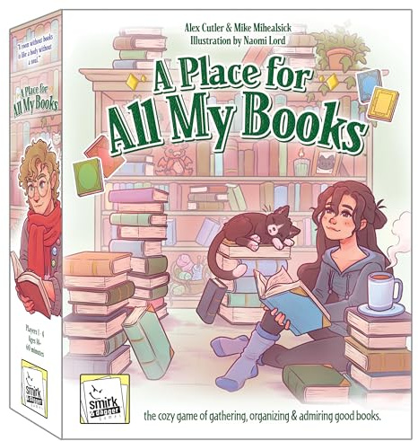 A Place for All My Books Board Game by Smirk & Dagger | Cozy Strategy Game of Book Collecting & Tile Placement | 1–4 Players | Ages 10+ | 2026 Origins Award Nominee