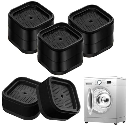4Pcs Furniture Risers Anti-Slip Bed Risers Black Block Table Risers Enhanced Height Wardrobe Leg Risers Universal Furniture Risers for Sofas Chair Desk Table Washing Machine Refrigerator Bases