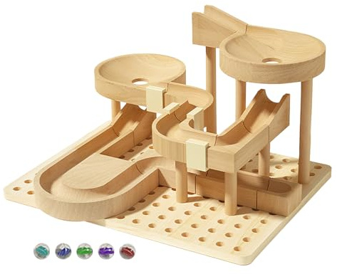 Marble Runs | Brain Teaser Marble Track | Roller Coaster Model Kits, Building Blocks Toys, 3D Puzzles Construction Play Set, Stem Learning Toys for New Year