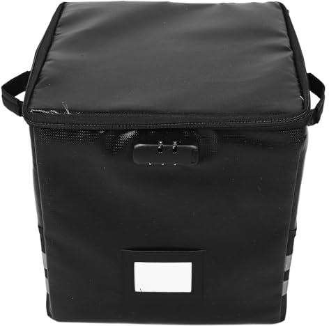 FUNOMOCYA Caja de Almacenamiento de Discos de Vinilo Caja de Discos de Vinilo con Cerradura con Cerradura Black