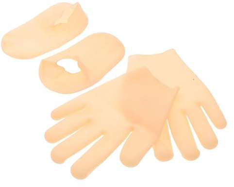 Artibetter Silicone Foot Mask Spa Gel Socks for Exfoliating and Moisturizing Dry Cracked Skin Women Hand Softening Treatment Feet Socks Set