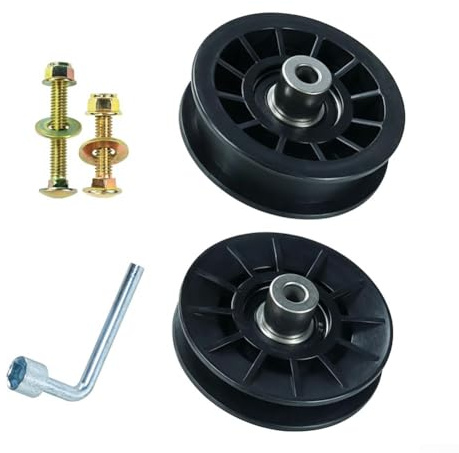 ZMdooreasy Juego de polea de cortacésped para CTH126 YTA24V48, sustituye a 532194326 532194327 tensores, kit de transmisión de correa de cubierta de metal para tractores de jardín