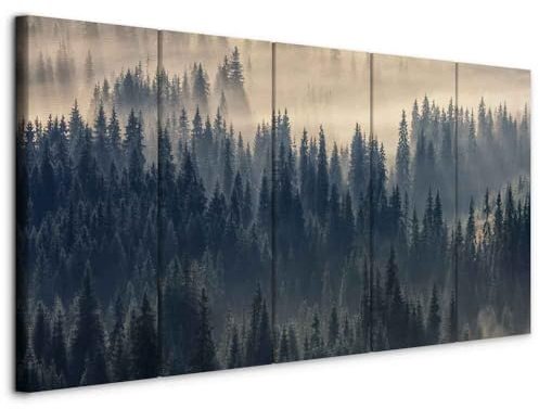 murando - Leinwandbild Natur, 225x90 cm, 5-teilig, Schlafzimmer, Wohnzimmer | Hochwertige Leinwand, sofort aufhängbar, ideal fürs Wohn- oder Schlafzimmer, wasserfest und lichtecht, langlebig, stilvoll