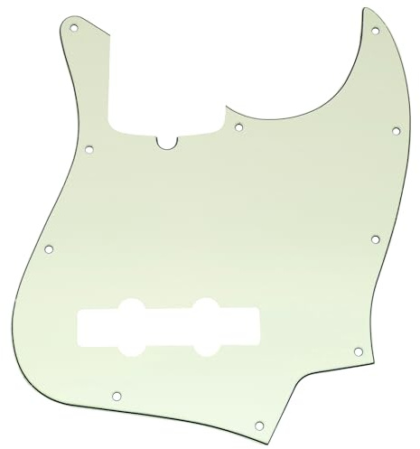 Musiclily Pro 10 Löcher J Bass Pickguard Schlagbrett für 4-Saiter American Jazz Bass, 3 lagig Elfenbein