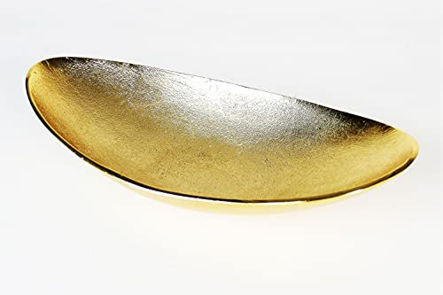 Aluminium Schale 'Lisa' (Größe: L) in Gold oval Tischdekoration Hochzeitdekoration Artra Dekoschüssel Deko Dekoschale Dekoration Geschenk