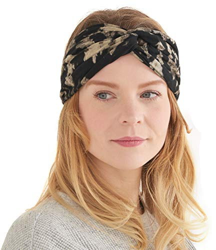 CHARM Tie Dye hårband dam – sommar pannband av damer boho stil svettband och hårtvål hippie, D, En Storlek
