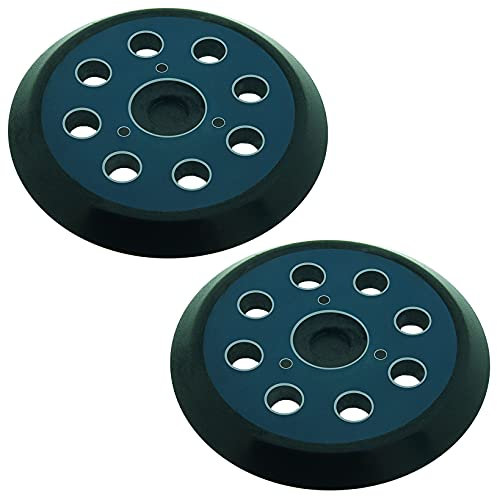 2 x SabreCut OSSCPM125MH_2 125mm mittelharter 8-Loch-Exzenterschleifer mit Klettverschluss kompatibel mit Makita M9204 BO5030 BO5031 DBO180Z BO8041 DBO180RMJ BO5041 BO5010 BO5011 BO5012