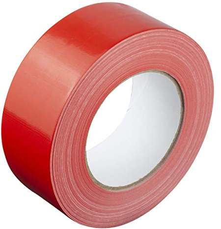 GTSE - Robusto nastro americano - 1 rotolo - Nastro adesivo telato rosso - 48 mm x 50 m - Impermeabile - Per riparare, fissare, legare, rinforzare e sigillare