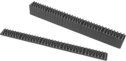 Windhager Tierabwehr-Barriere Spikes, Spikematte, Abwehrmatte für Vögel oder Katzen, Dornengitter, Tiergitter, Katzen und Vögel- Abwehrstreifen, kürzbar, 10 TLG., 49 x 4,3 x 1,5cm, 07449