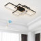 JIINOO Plafonnier Dimmable, 3 Carrés Plafonniers LED Modernes avec Télécommande, 50W Acrylique Encastré Éclairage Lampe de Plafond Lustre Applique Murale Luminaire pour Salon Salle à Manger Chambre