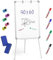 Nicpro Whiteboard mit Ständer, Magnettafel 90x60 Trockener White Board mit 4 Stiften, Radiergummi, Magnet, Höhenverstellbare tragbare Schreibstaffner Flipchart für Büro, Studenten