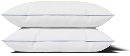 MORPHEA Oreiller 60x60 cm Fluffy Pack 2 - Oreiller thermorégulé en Microfibre et Coton Respirant - Anti-acarien, antibactérien et hypoallergénique