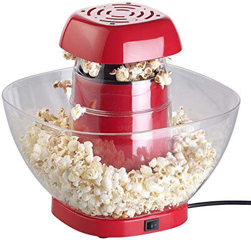 Rosenstein & Söhne Heißluft-Popcorn-Maschine mit Auffangschale, Versandrückläufer (Pfanne)