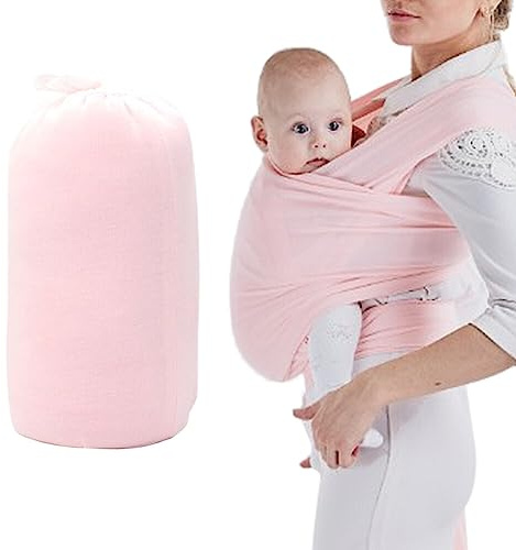 Baby Tragetuch Neugeborene, Alles in 1 Dehnbaren Babytragetuch Babytrage Neugeborene ab Geburt bis 15kg Baby Wrapping Carrier Wrap Verstellbar Atmungsaktiv für Neugeborene & Babys Kleinkinder