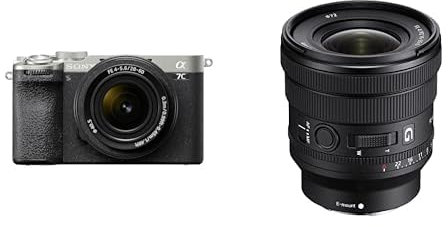 Sony Alpha 7CII di Sony | Fotocamera mirrorless full-frame (compatta, 33 MP, autofocus in tempo reale, 10 fps, video in 4K, display touch orientabile) + Lente SEL2860 + Lente SELP1635G (Argento)