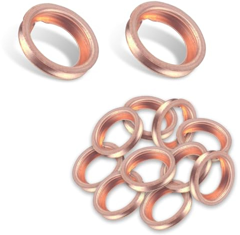 cerfioo 12 arandelas de tornillo de drenaje de aceite, accesorios de tapón de drenaje de aceite M12, repuestos duraderos para automóviles, compatibles con Qashqai X-Trail, New Teana, New Sunshine,