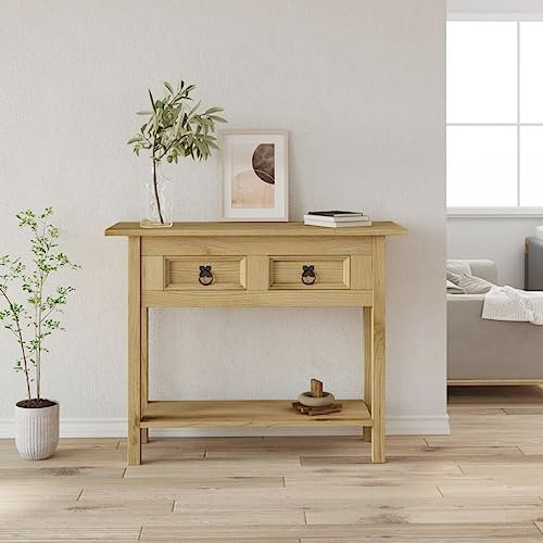 Nice Tables Akzenttische, Beistelltische, Konsolentisch, mexikanisches Kiefernholz, Corona-Serie, 93 x 34,5 x 73 cm