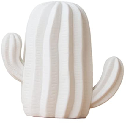 Duiaynke Ornamenti in ceramica nordica a forma di cactus, scultura per decorare la casa, il soggiorno, il tavolo (corto)