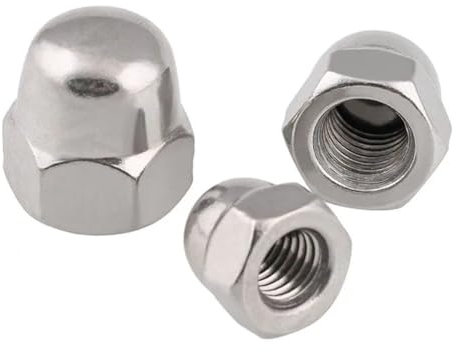 [M3-M24] 304 Edelstahl-Überwurfmutter, amerikanisches Feingewinde, Gegenschraubkappe, Kugelkopf-Überwurfmutter, 5 Stück (Size : M14 X 1.5 threads)