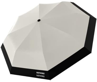 ATMRC Taschenschirme Reise-Klappschirm, französischer winddichter Regenschirm, leicht, robust, langlebig, stabiler Sonnen- und Regenschirm Regenschirme (Color : Blanc, Size : Manual)