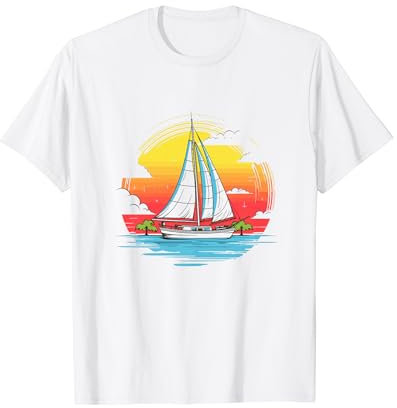 Segeln Comic Look Segelteam Segelausbildung T-Shirt