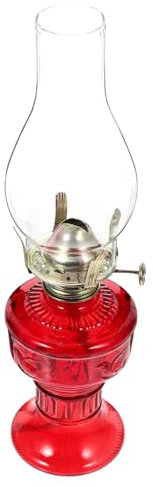 STOBAZA Retro Öllampe Aus Glas Vintage Petroleumlampe Für Tischdekoration Geeignet Für Wohnzimmer Und Garten Hochtemperaturbeständig Klarer Lampenschirm