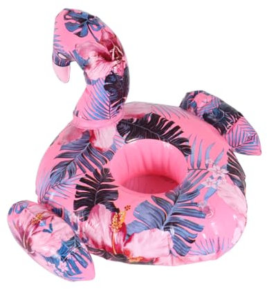TOYANDONA Aufblasbarer Flamingo-getränkehalter für Wasser Leichtes PVC-Material Schwimmendes Biertablett Einfach Aufzublasen Entleeren für Pool und Strand