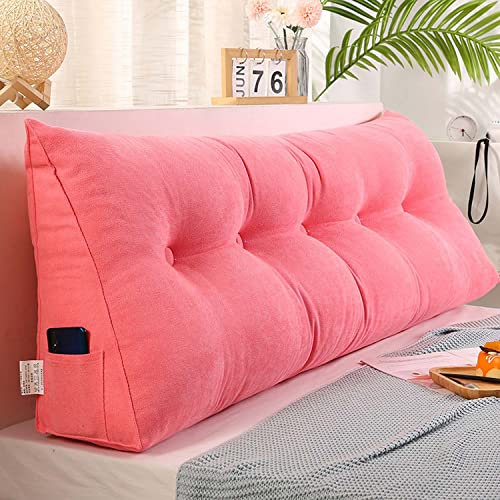 Großes Kopfteilkissen mit weicher Lendenwirbelstütze, 100 x 50 x 20 cm, Keilkissen für Bett und Sofa, Komfort-Nackenrolle zum Lesen, Entspannung und Rückenstütze, extra große Größe für ultimativen