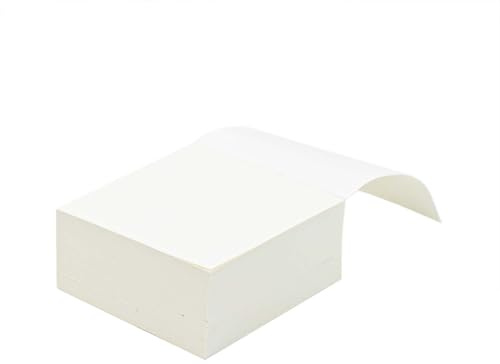 Tear Off Memo pad 3x 3 Non Sticky Notes Creamy Notepad Tearable 50gsm Thin Memo Paper Pads 400 Sheets Blank Square Note Cube for Taking Notes Reminders (White, 3x 3)