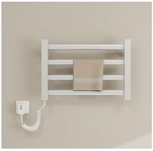 Portasciugamani Elettrico Scaldasalviette Radiatore Da Bagno Elettrico Portasciugamani Intelligente, 80W Scaldasalviette Con Termostato, Porta Salviette Bagno A,Left Line