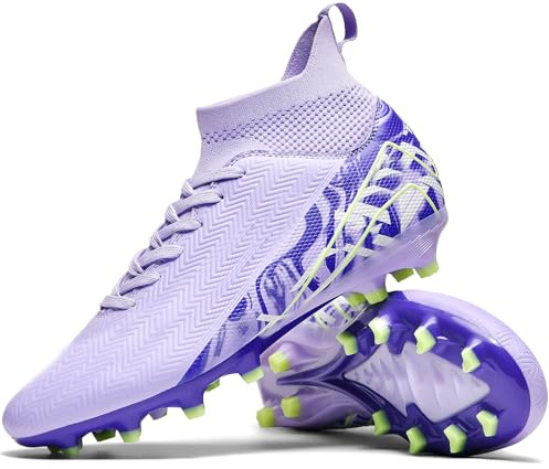 Kmrlofiy Fotbollsskor, herr, pojke, High Top Spike, mikrofiber, Cleats, professionella fotbollsskor, utomhus, atletisk, träningsskor, tävling, Amg J5, 43 EU