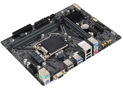 VBESTLIFE H410m S2 Computermotherboard, M ATX 2 DDR4 DIMM -Steckplätze für LGA 1200 10. Generation Core CPU, PCI E 3.0 VGA -Ausgang und ALC887 7.1 -Kanal -Soundchip
