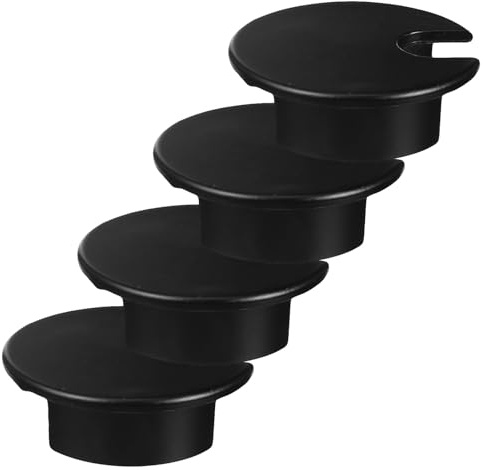 EPIGEIST 4 Pasacables Cuadrados para Escritorio de 35 MM Negros Kit Organizador de Cables para Oficina Cubrecables Duraderos para Gestión de Cables Mesa de Ordenador