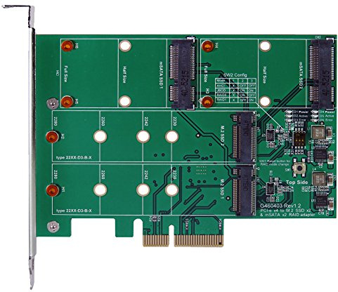 Exsys EX-3649 - PCIe (x2) RAID Karte für je zwei M.2 NGFF und zwei mSATA Module