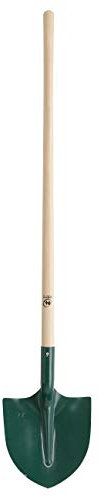 Leborgne, Pelle Ronde Tole 27 cm Manche Bois 130cm Certifié PEFC 100%, Tête en acier trempé en totalité pour une meilleure résistance à l’usure, Pour manipuler la terre, le gravier, le sable