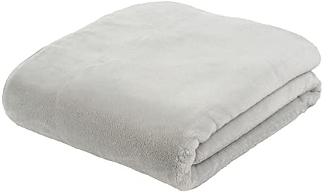 Gözze - Manta de Salón Sensación Cachemira Premium, 500 g/m², 220 x 240 cm - Plateado