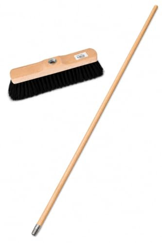 Zimmerbesen 30 cm mit Gewinde MIT Stiel (2 Stück)