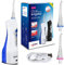 ProMedix PR-770 Elektrische Munddusche Reisemunddusche Wasser-Flosser Oral Irrigator Zahnreinigung Zahnpflege 4 Düsen Drahtlos (Weiß)