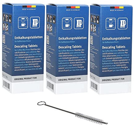 LUTH Premium Profi Parts 3 x 6 pastiglie decalcificanti per caffettiera completamente automatica Tassimo compatibile con Siemens 00311864 311864 TZ60002 Set con spazzola di pulizia