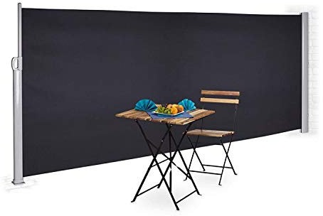 Bc-elec ASA-180T - Tenda da sole laterale, 3 x 1,8 m, estensibile per terrazza, gazebo da giardino