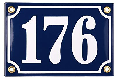 Placas de Dirección – Ceramica Numeros Casa Exterior Personalizada – 10x15 cm - Azul
