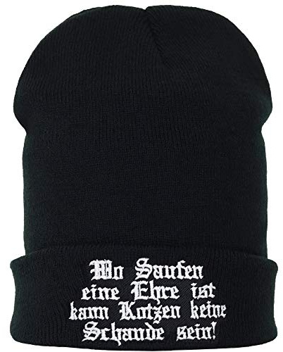 Stickad mössa: Där supa en ära är kan skam inte vara skam/roligt talesätt motorcykel tung metall vinter-/ullmössa/streetwear herr huva/sjömansmössa/rullmössa arbetsmössa lång beanie mössa